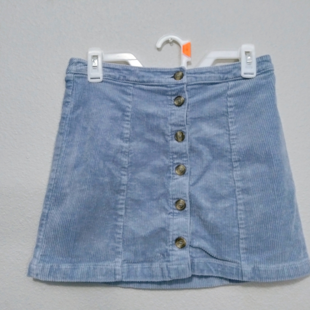 Forever 21 Powder Blue Cordoroy Mini Skirt